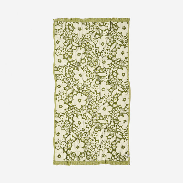 Frankee Driftweave Turkish Towel - Avocado | Slowtide Europe