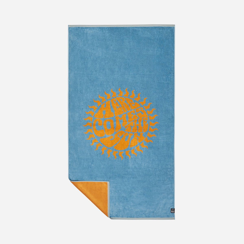 Here Comes The Sun Premium Woven Towel - Blue